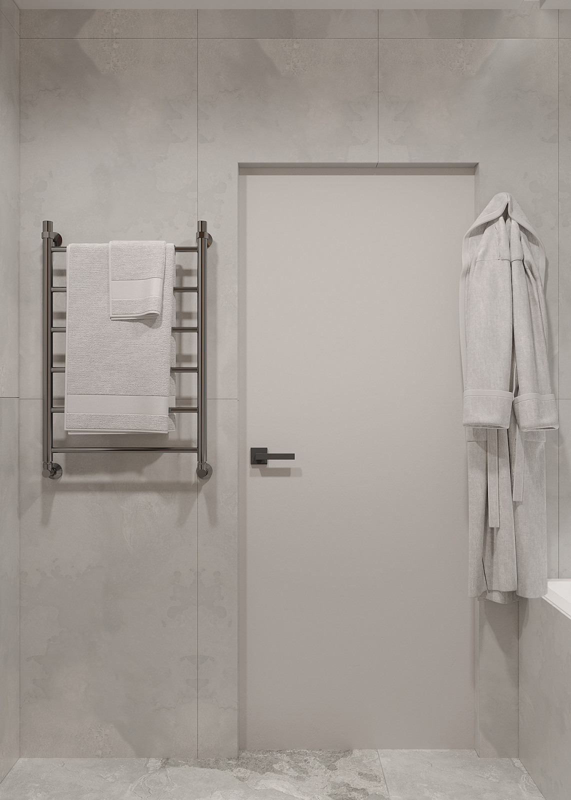 Минималистичная квартира с тёмной спальней