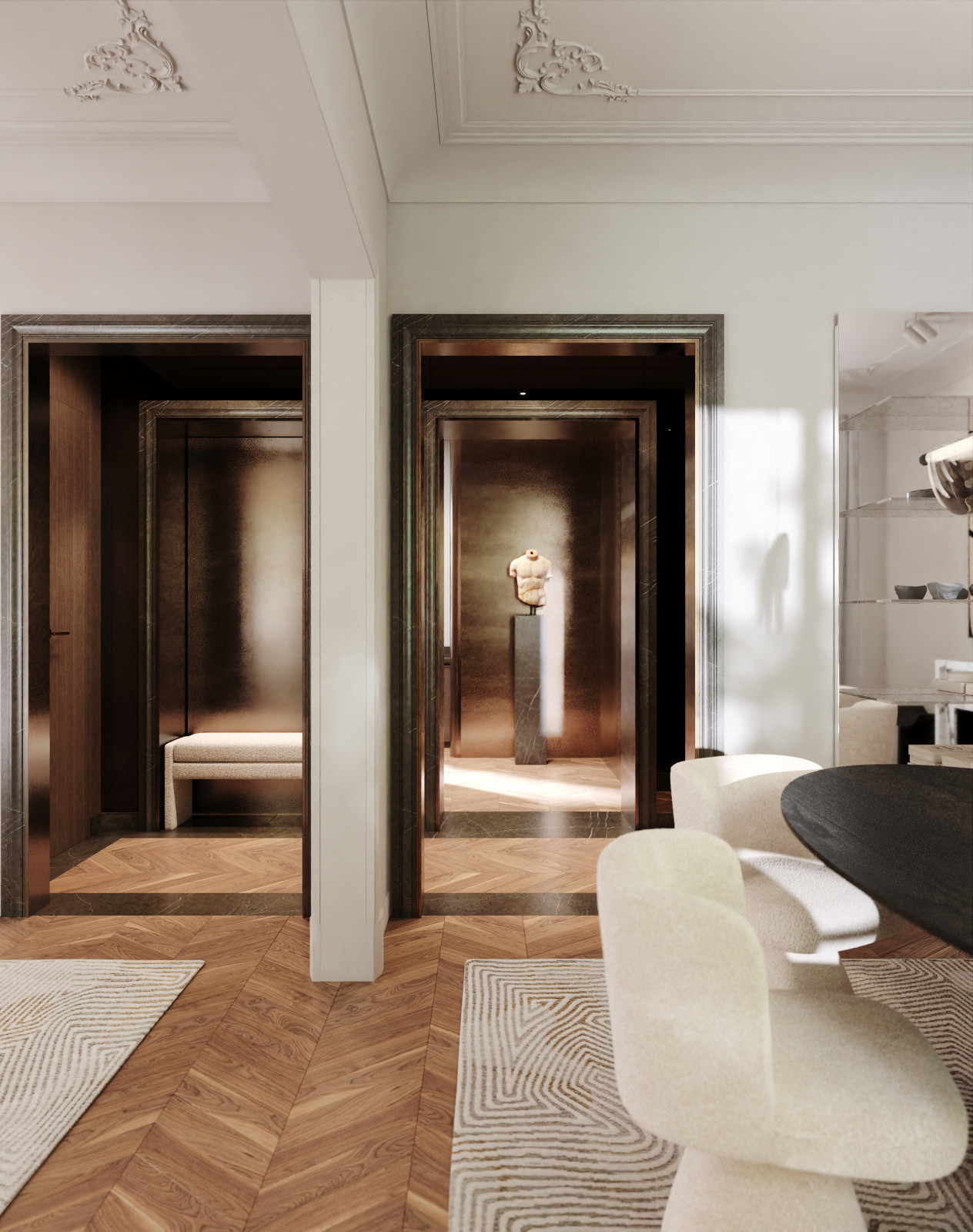 Projet d'intérieurs d'un appartement à Paris