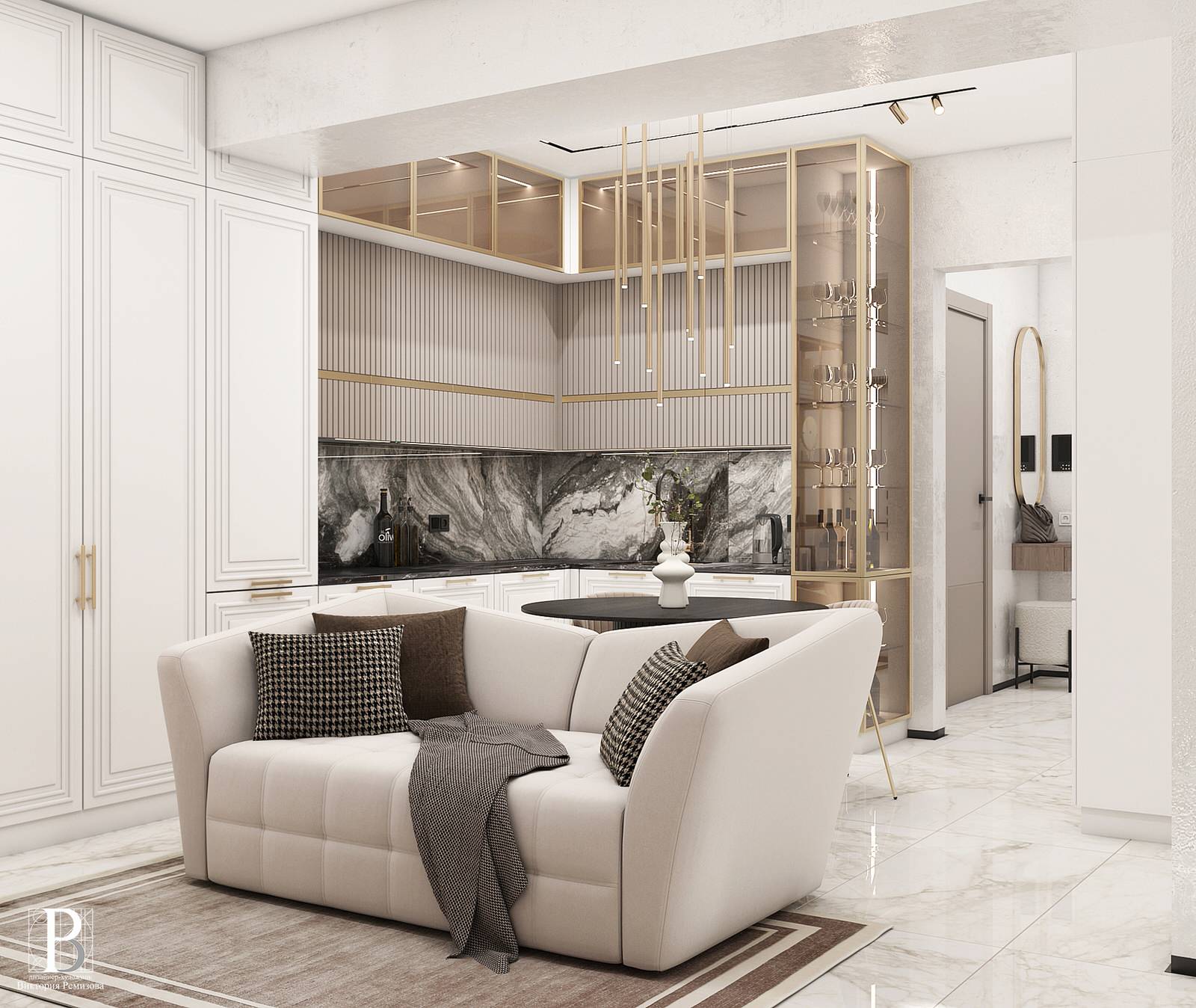 Дизайн интерьера квартиры 56,8 кв.м., г. Пятигорск, ул. Пестова 5