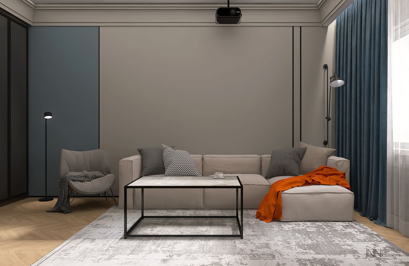 Обложка проекта: Трехкомнатная квартира в старом жилом фонде для холостяка