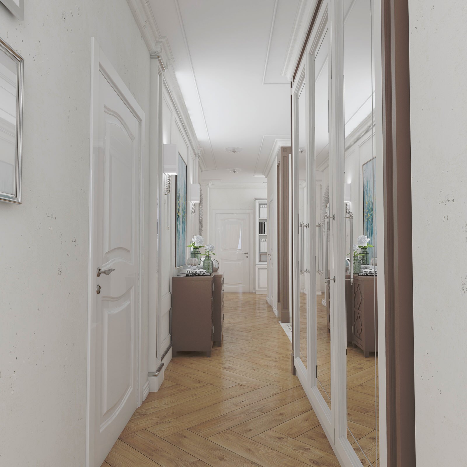 Проект. Интерьер квартиры. Неоклассика (180 кв м)