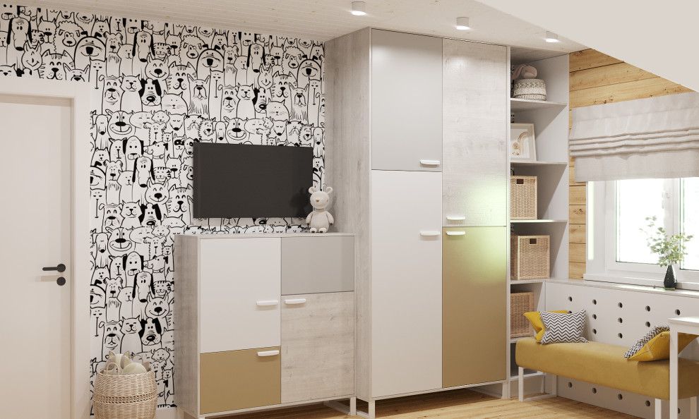 Дизайн 2го этажа в доме из бруса