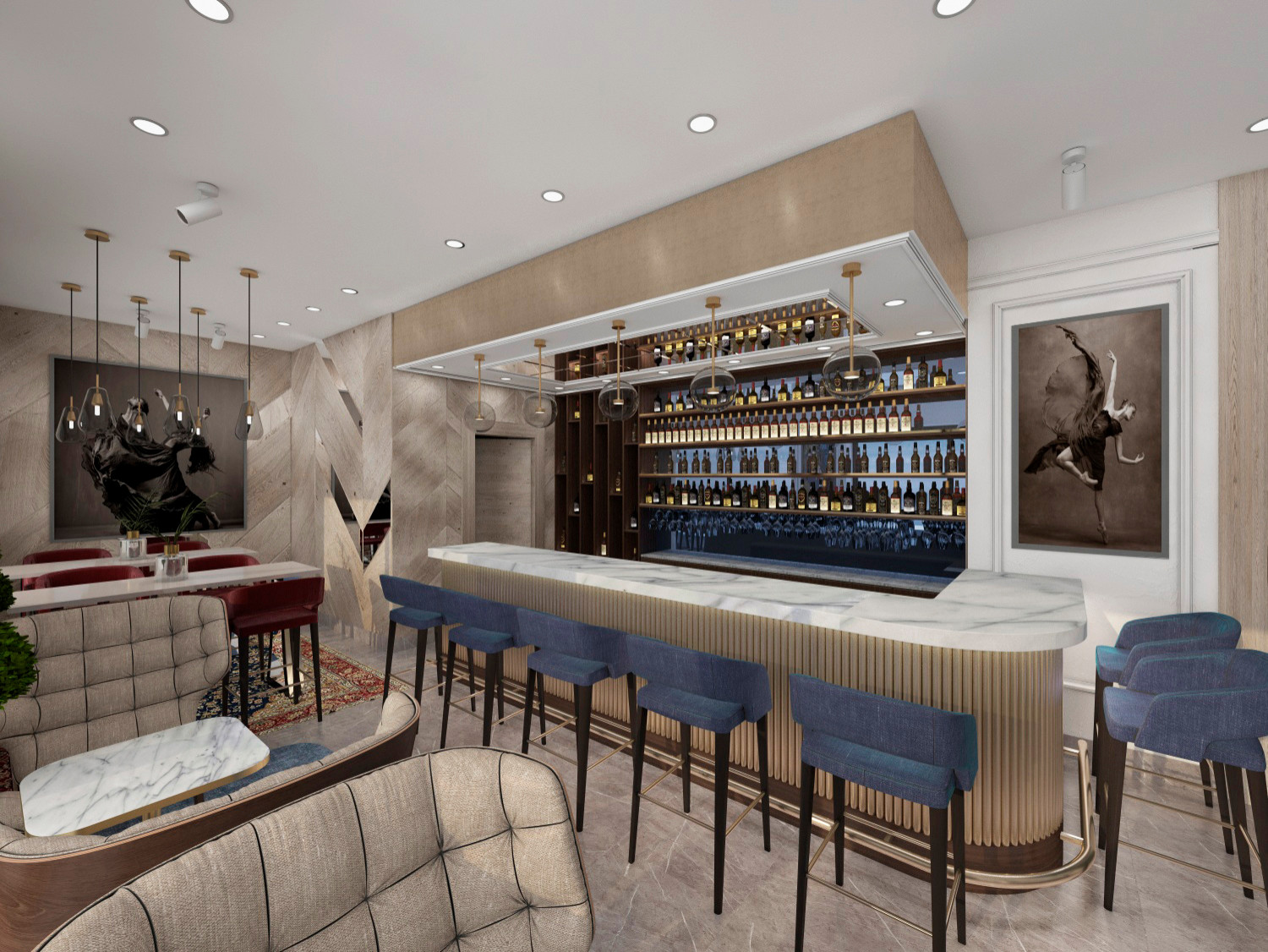 Лобби-бар для отеля Radisson Blu в Египте
