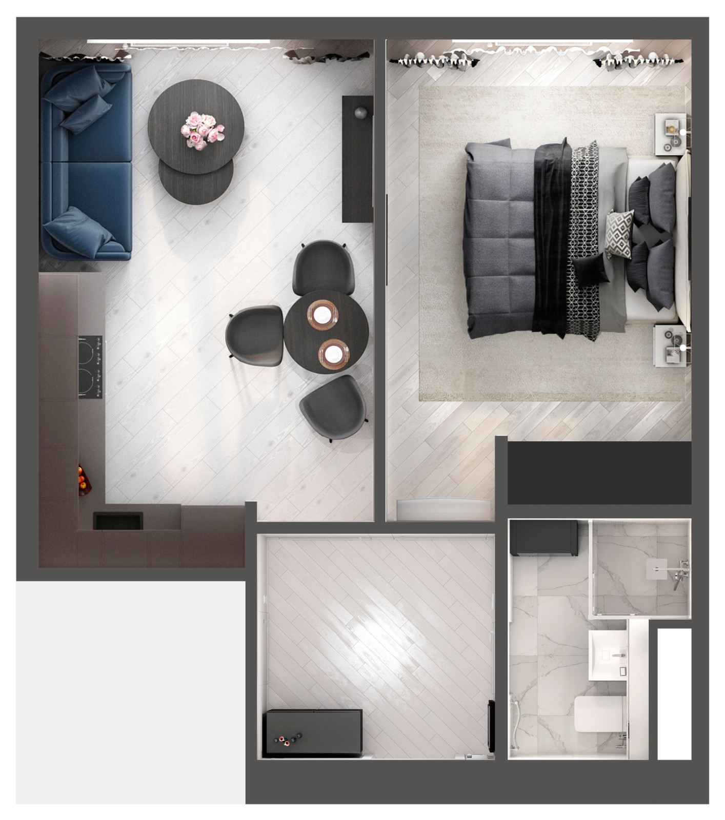 Дизайн квартиры для сдачи ЖК"Невский"