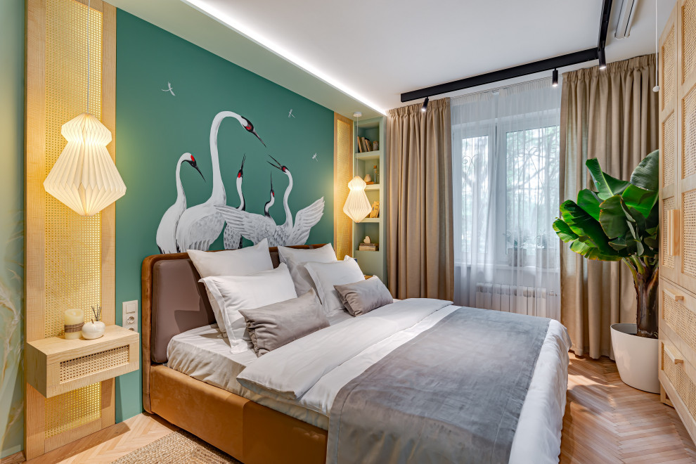 Спальня с журавлями