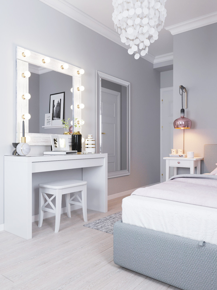 Спальня для девушки в светлых тонах