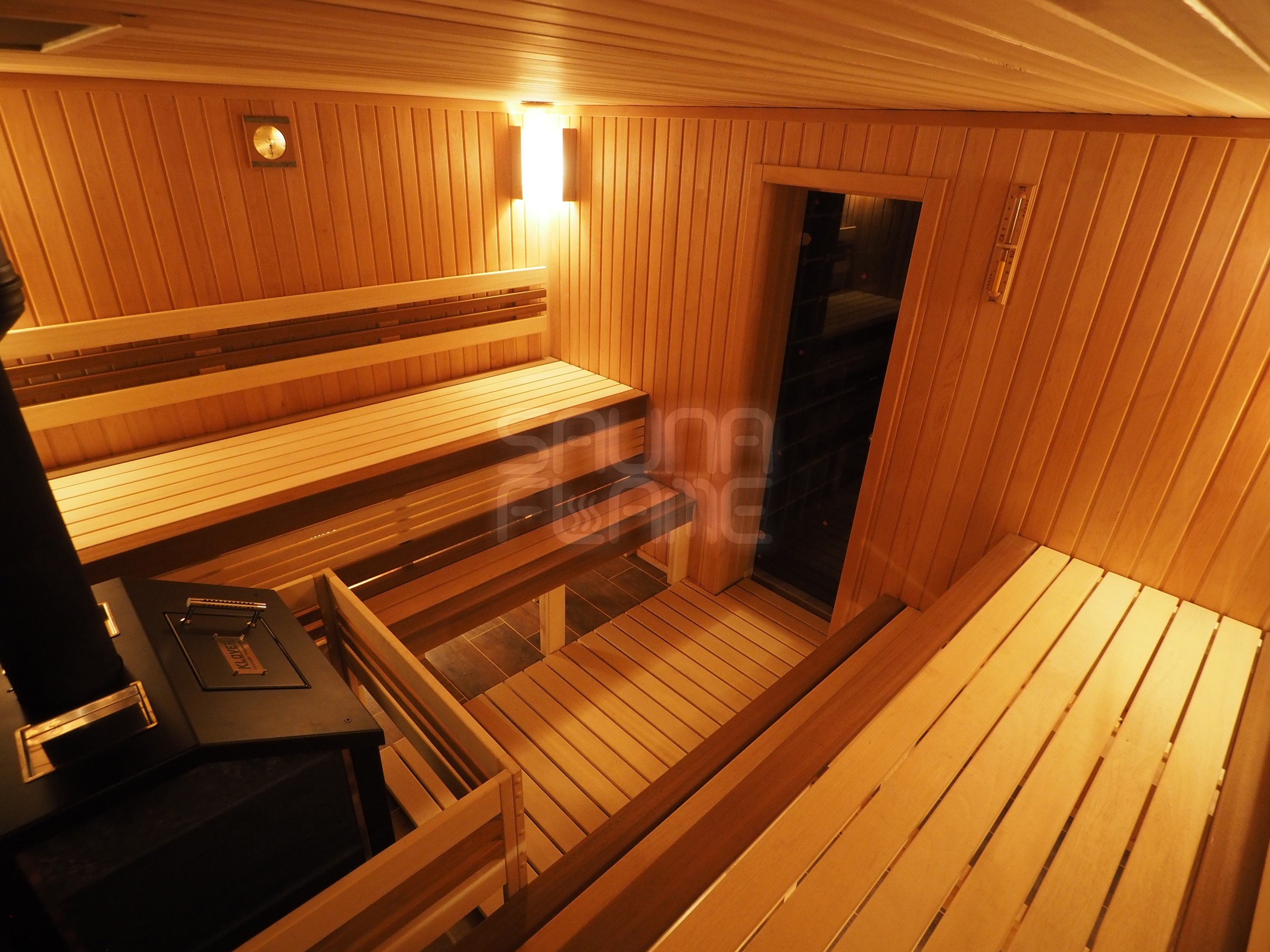 Сауна с печью в талькохлорите