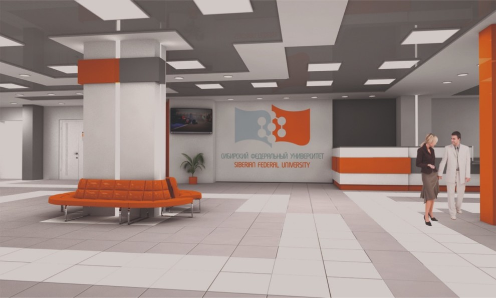 Обложка проекта: Холл Сибирского Федерального Университета г. Красноярск