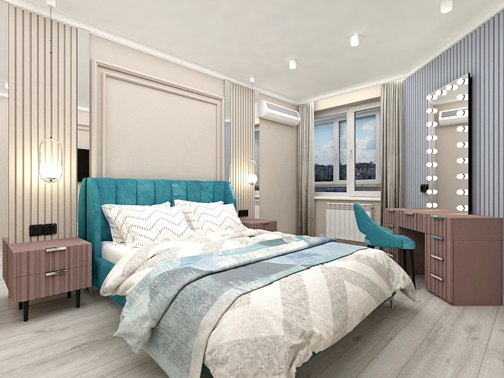 Современная классика в двухкомнатной квартире