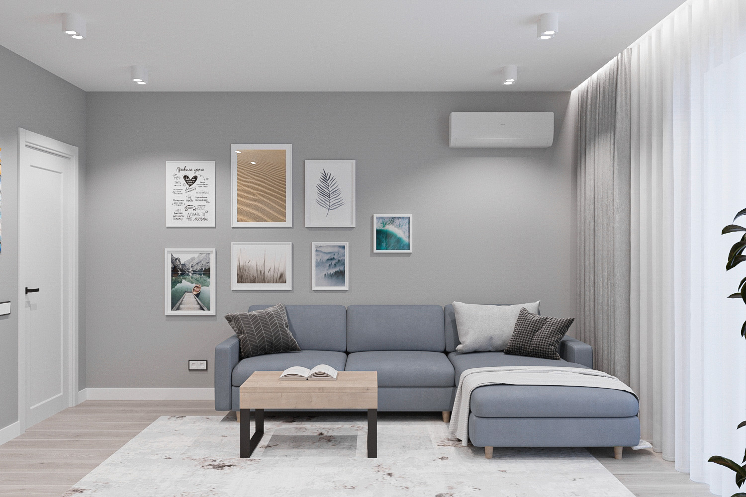 Частичный проект 2-к квартиры