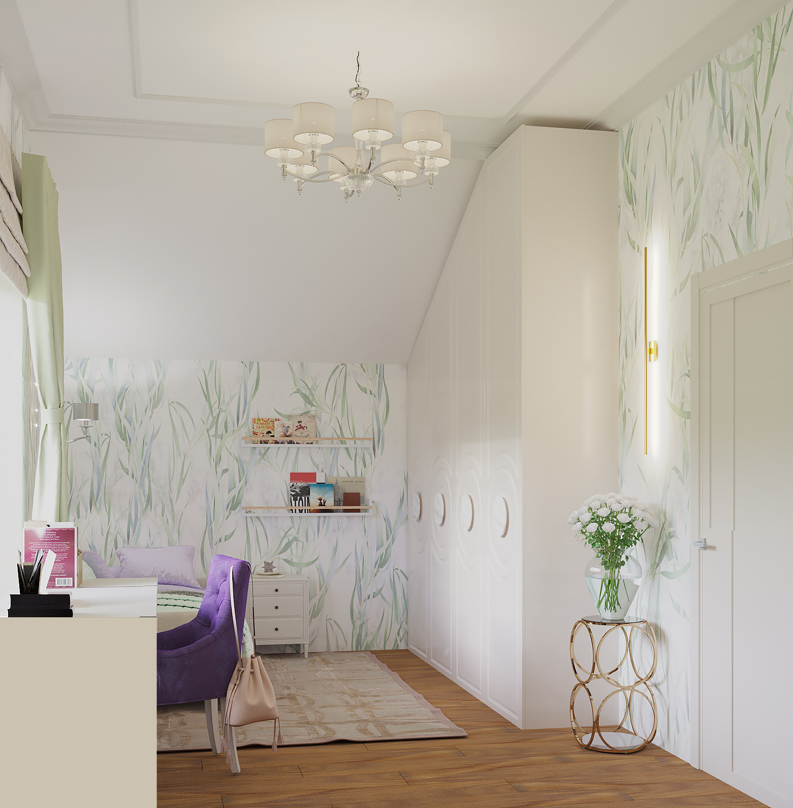 Современный загородный дом. 2 этаж. Спальня, детские, ванная