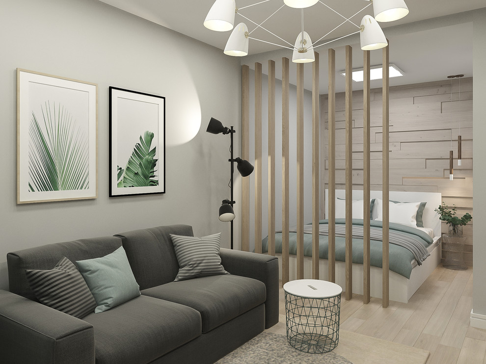 Однокомнатная квартира " Мятная скандинавия" 45 м2