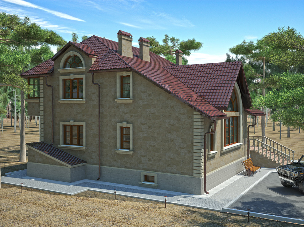 Загородный дом в хвойном лесу