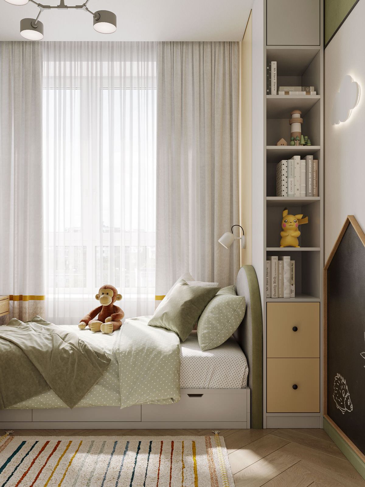 Обложка проекта: Милая детская спальня в теплых тонах