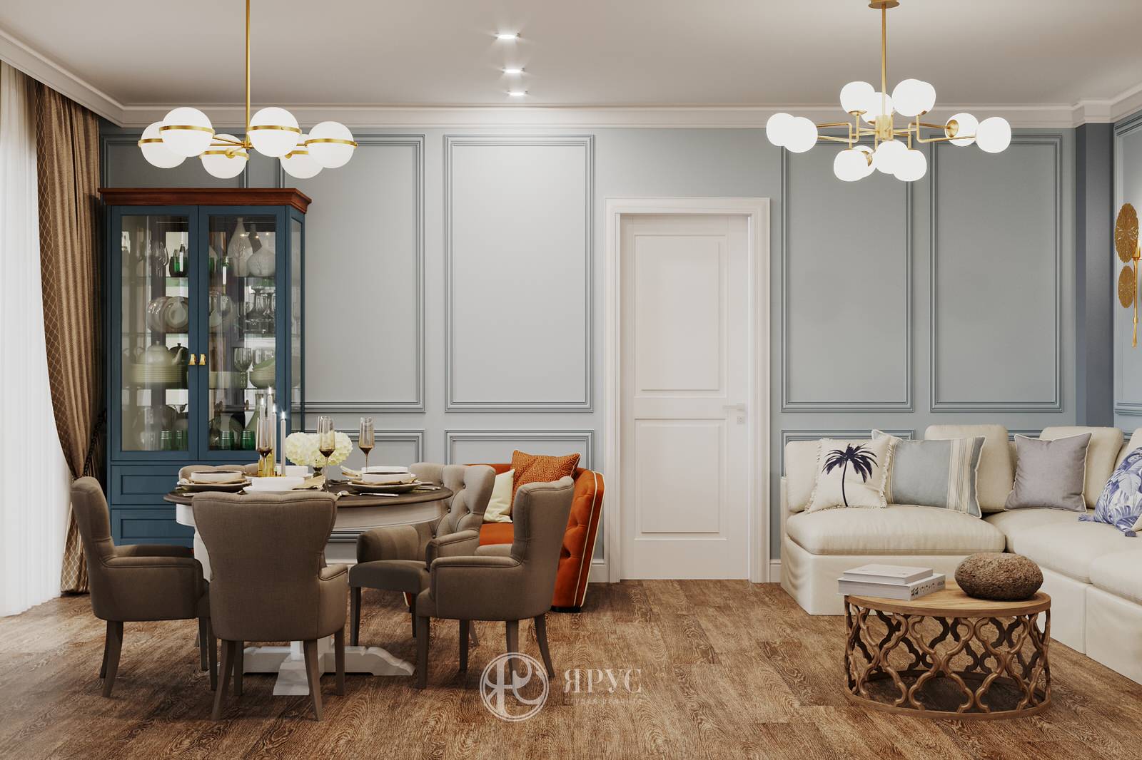 Дизайн-проект объединённых квартир