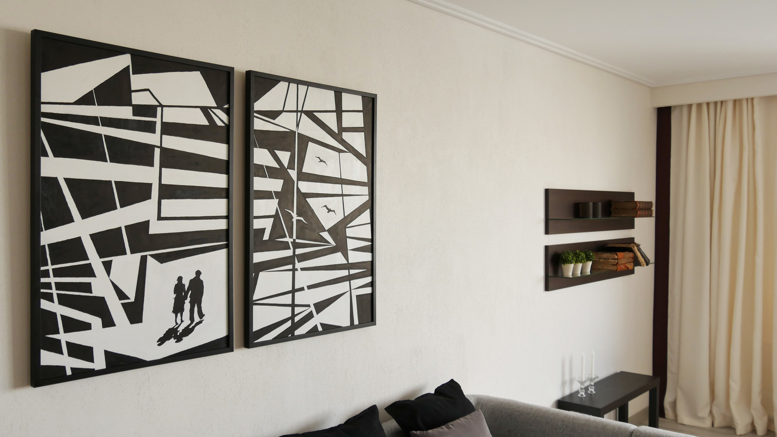 Квартира в современном стиле "Идущие вместе".