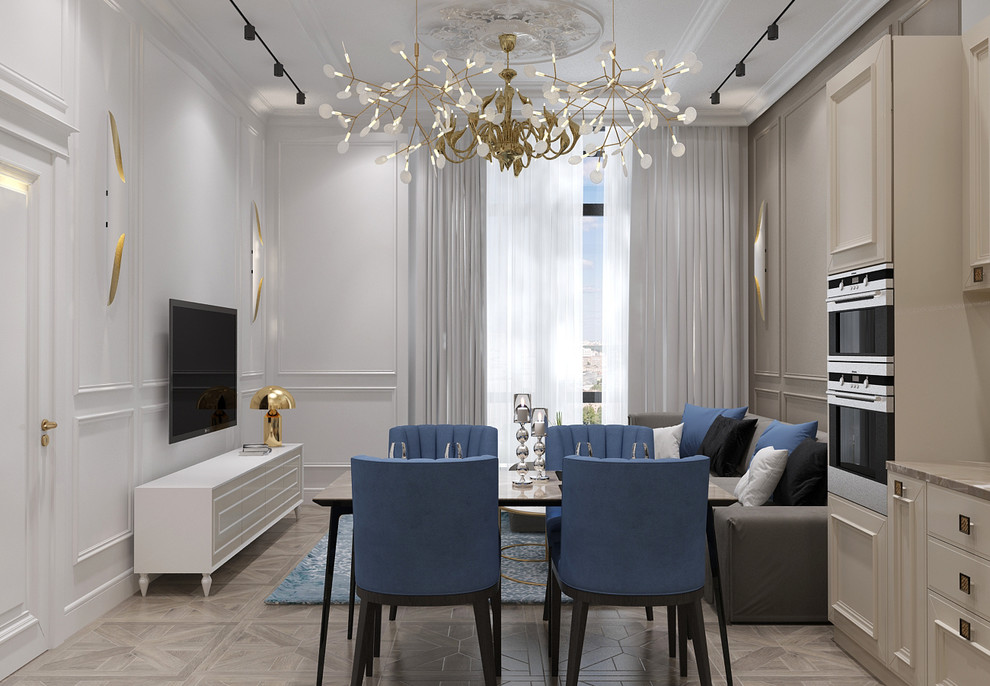 Обложка проекта: Проект квартиры в стиле неоклассика