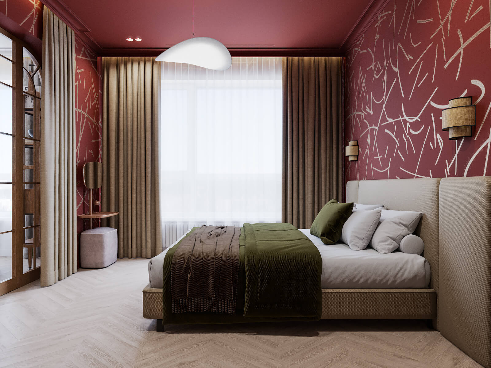 Спальня в стиле scandi