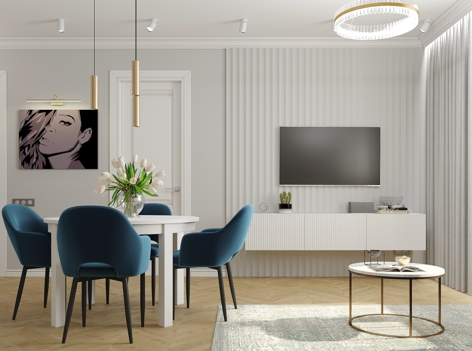 квартира для семьи 68 кв.м. с иделальной планировкой