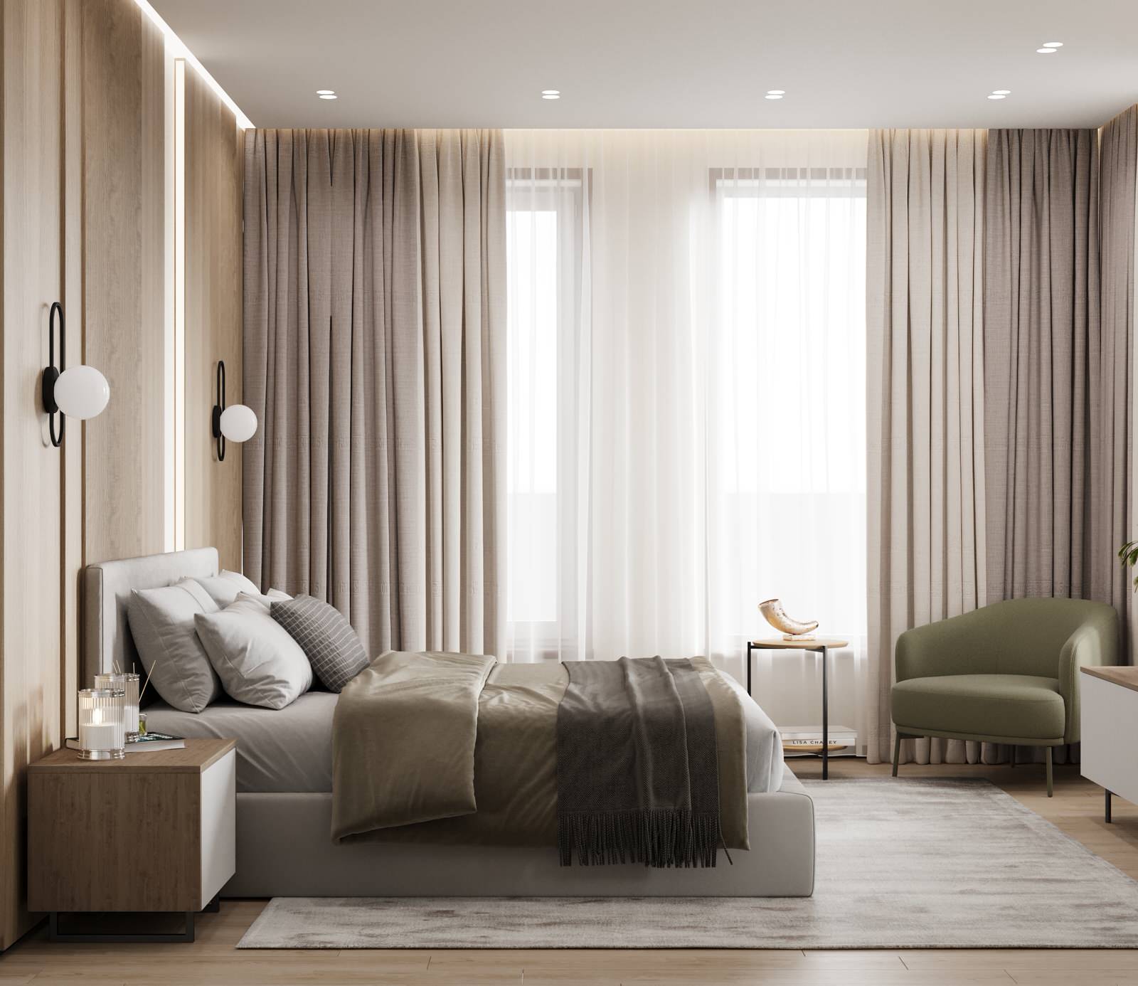 Обложка проекта: 3 этаж частного жилого дома. Спальня.