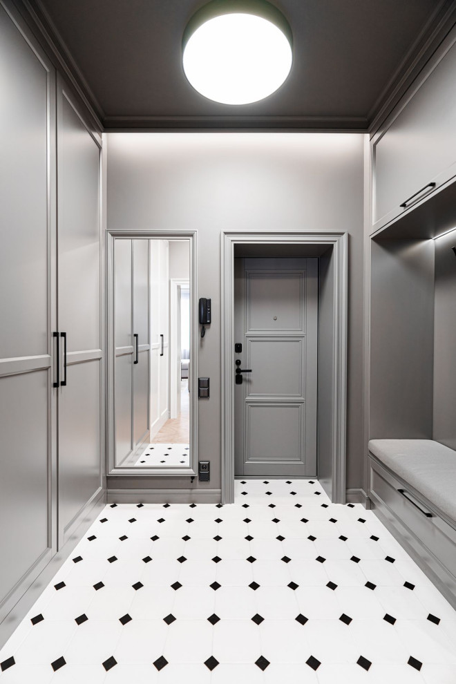 Холл английская классика с элементами неоклассики