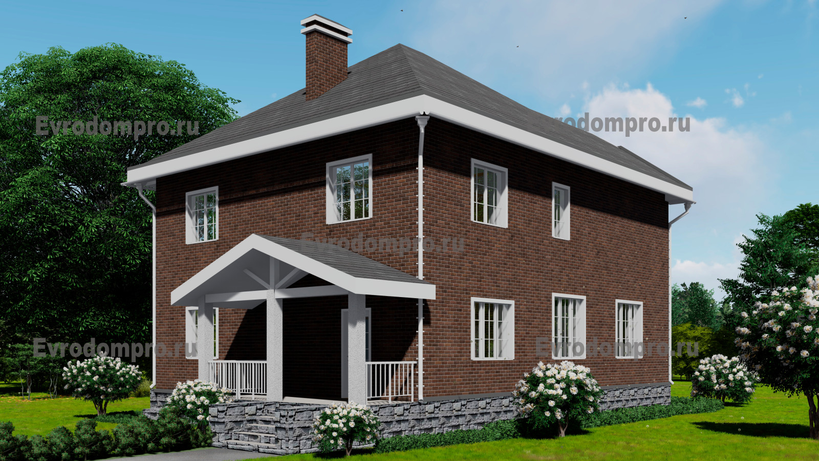 Проект дома в современном классическом стиле Н-64.