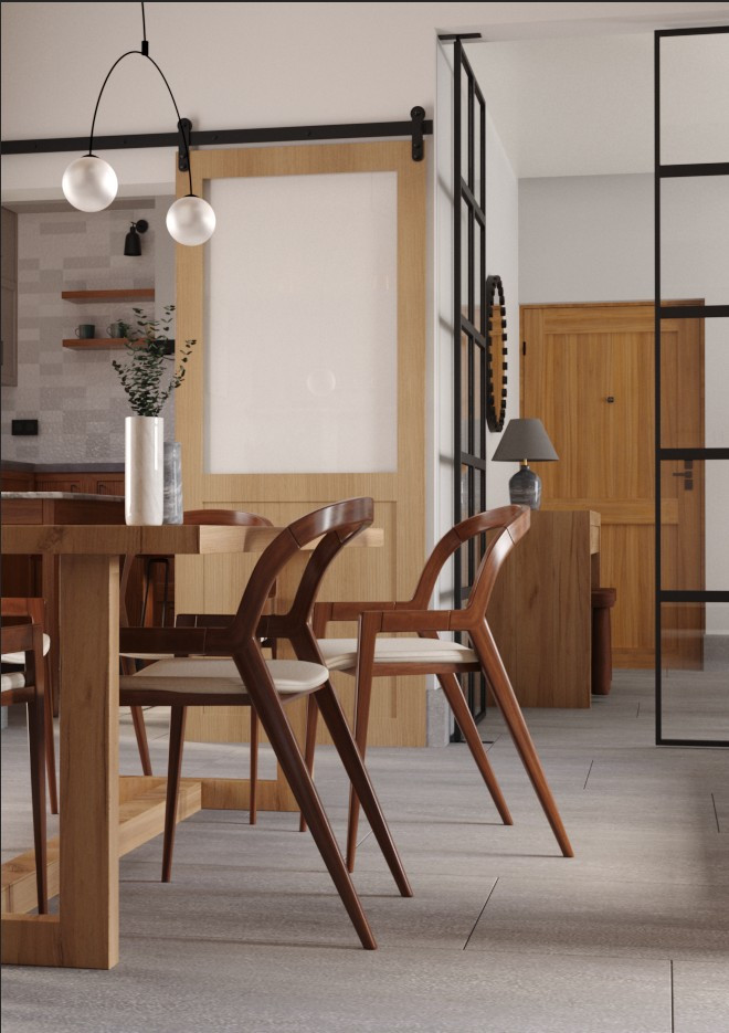 Визуализация кухни. Работа выполнена в 3dmax + Corona Render