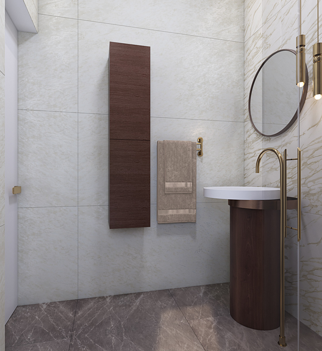 Ванная комната в коттедже на Кипре.