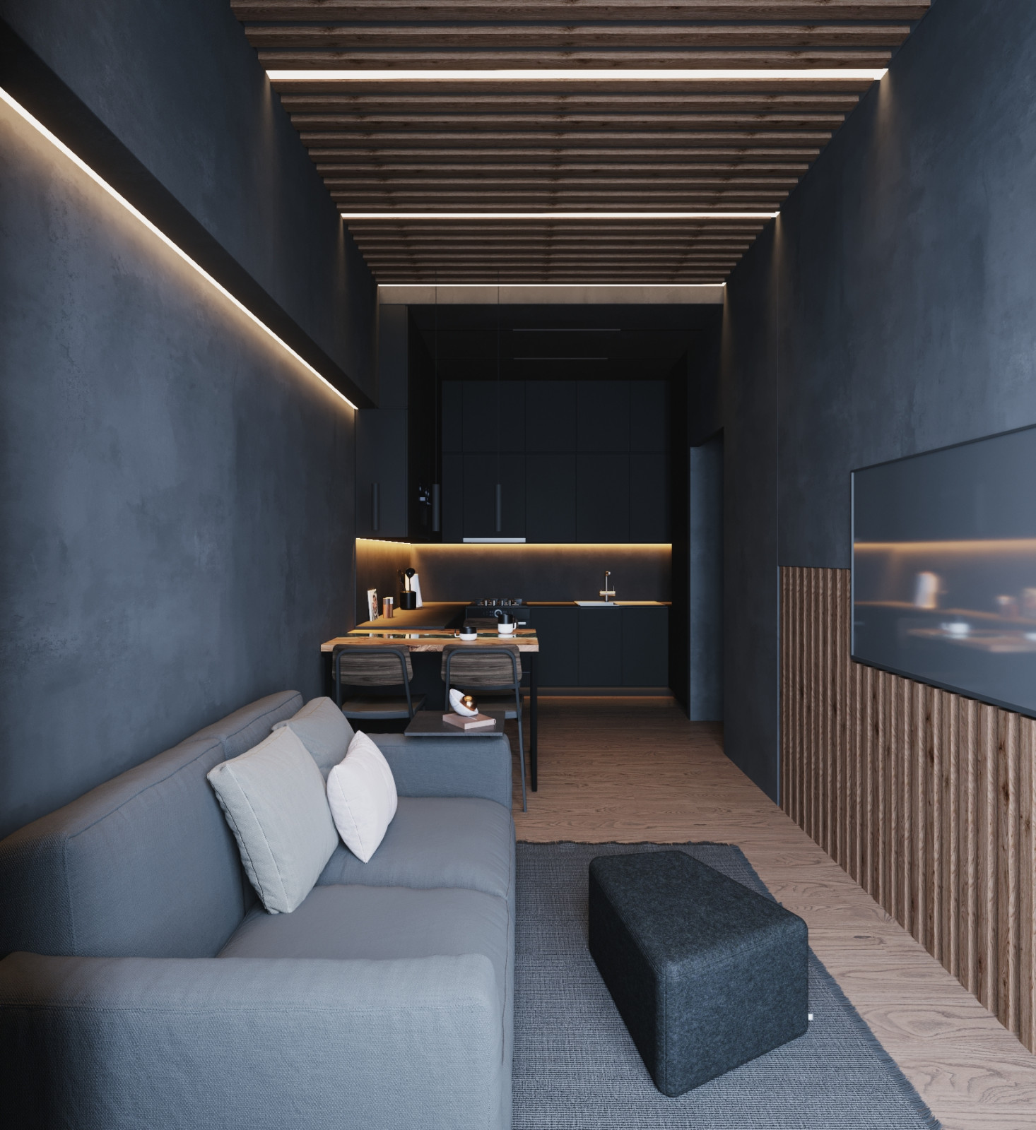 Квартира в серых тонах