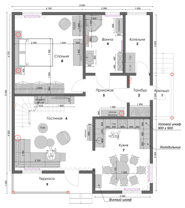 Обложка проекта: Дача с мансардным этажом