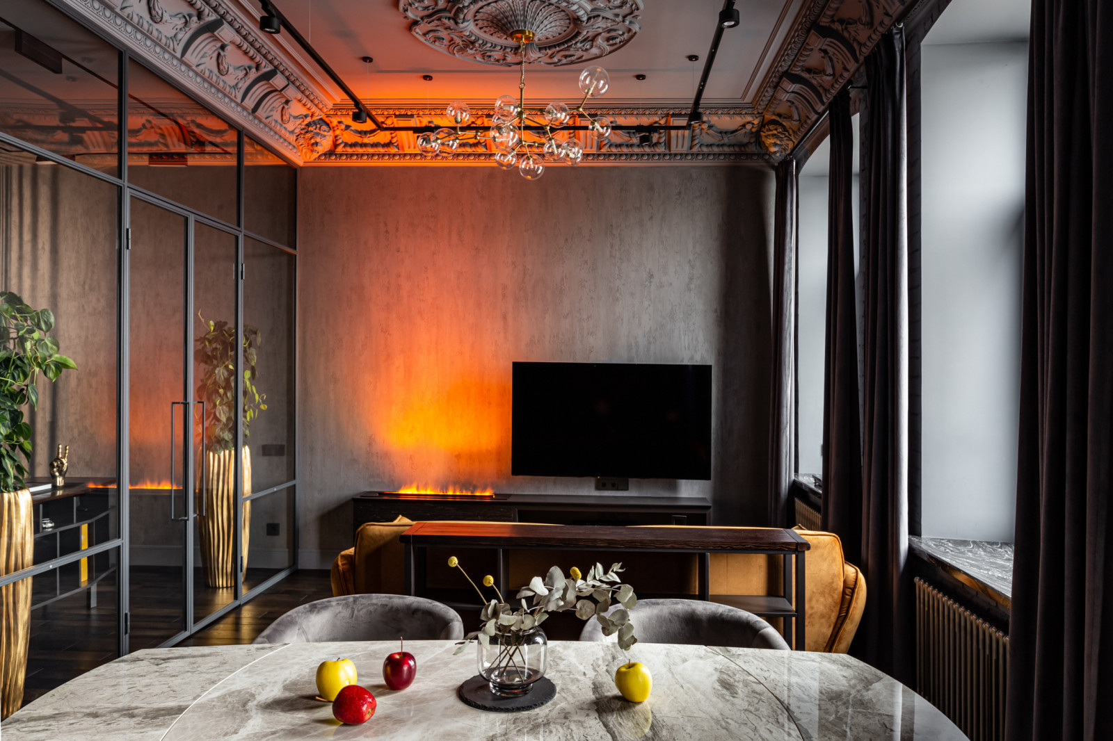 Черный интерьер 66 м.кв.