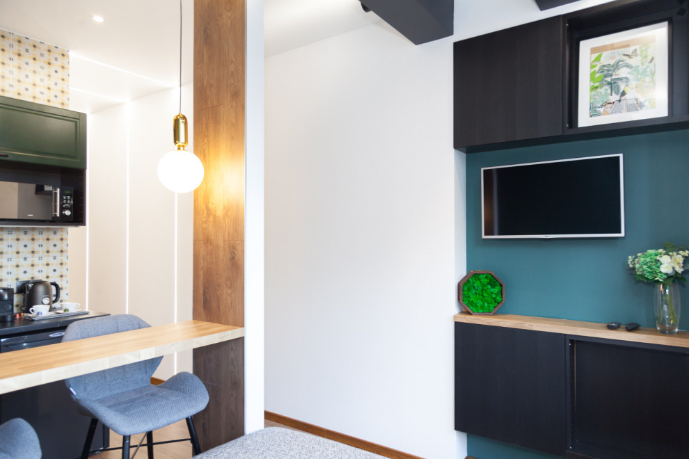 "Инстаграмная" студия в зеленых тонах