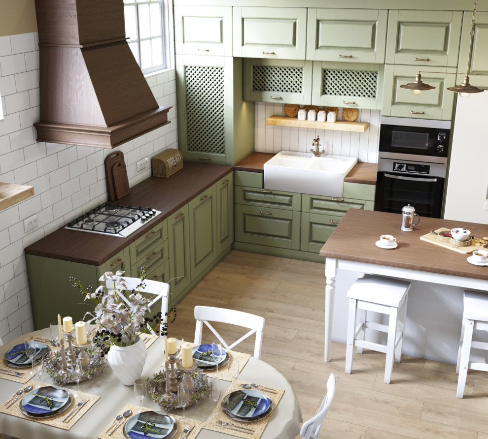 Дизайн-проект загородного дома 77,25 кв.м. в г. Симферополь в стиле кантри