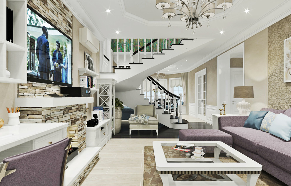 Обложка проекта: Гостиная и столовая в современном стиле