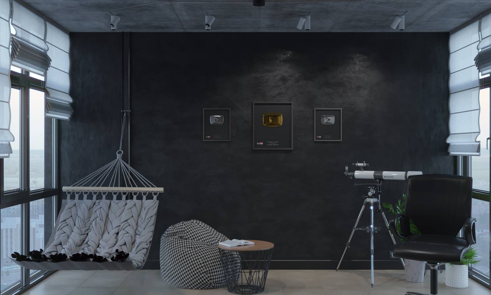 Терраса с гамаком