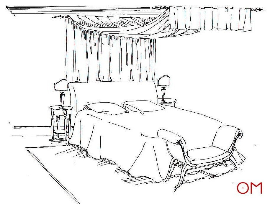 Обложка проекта: Эскиз спальни