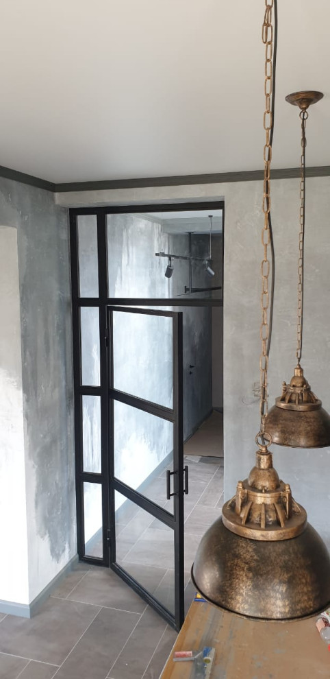 Распашная и раздвижная Loft перегородка