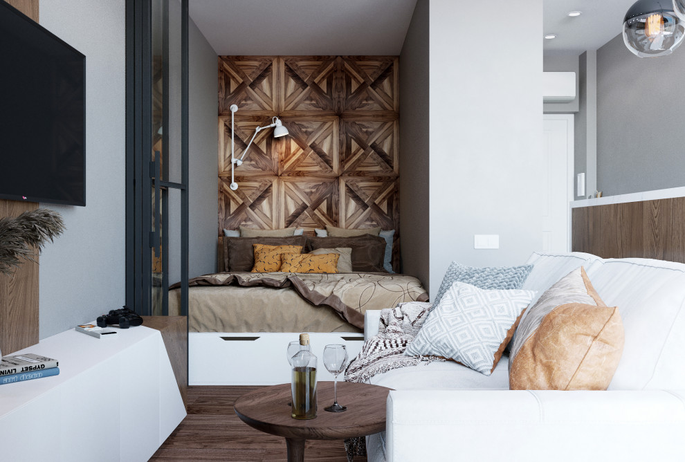 Квартира-студия в светлых тонах