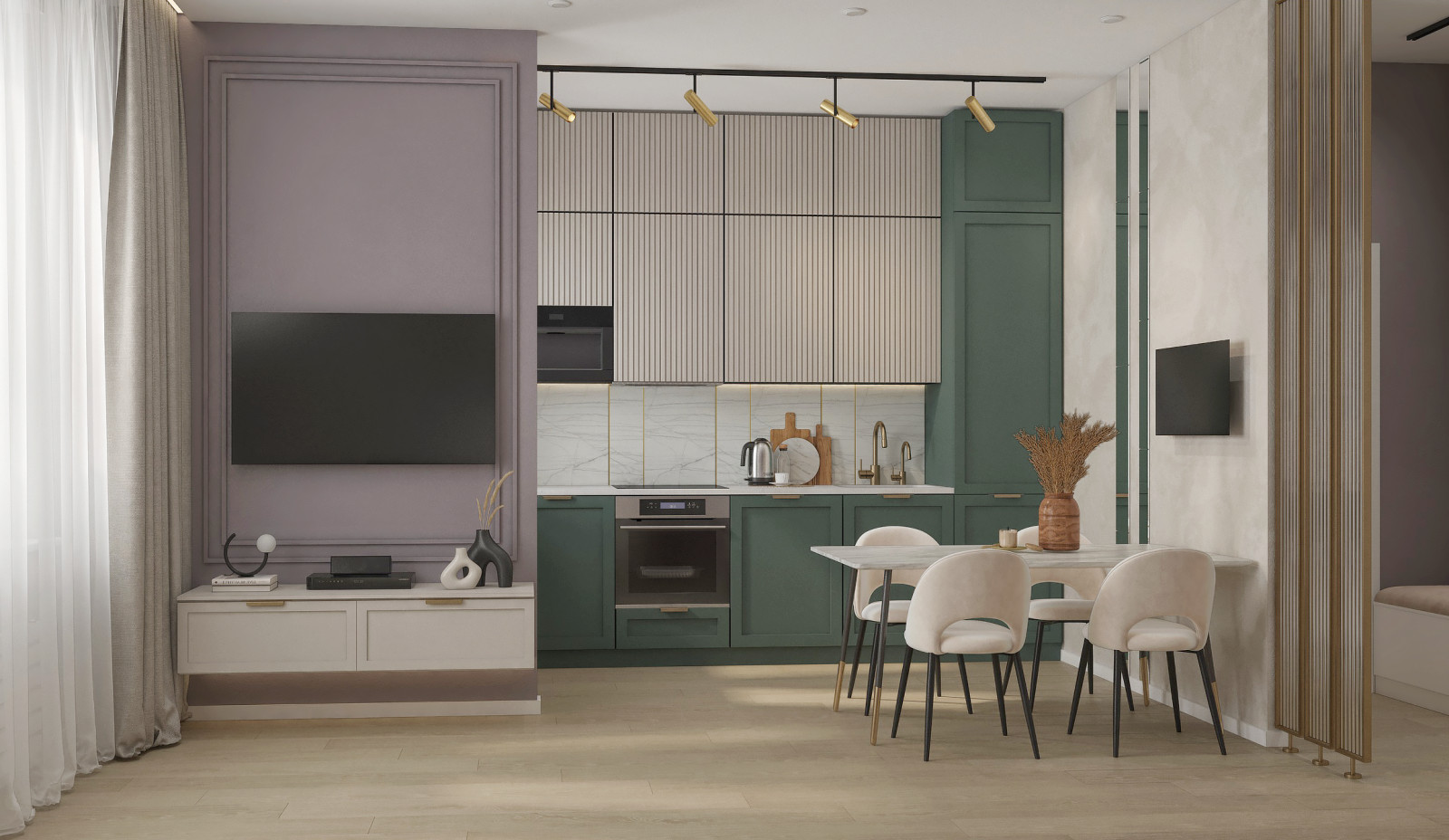 Элегантная квартира в Москве для молодой семьи