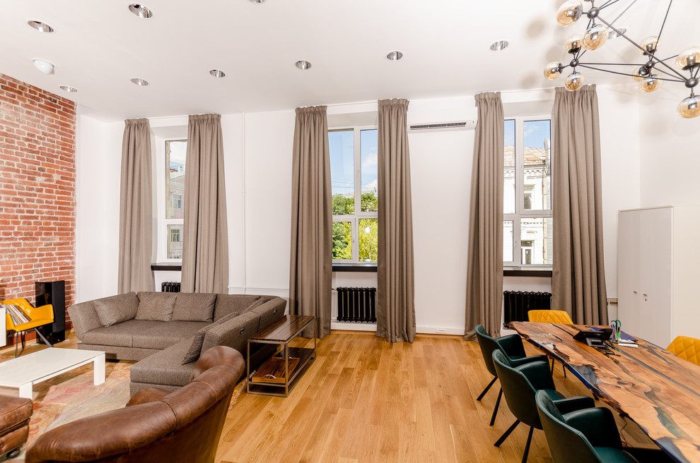 Шторы в кабинет в стиле лофт