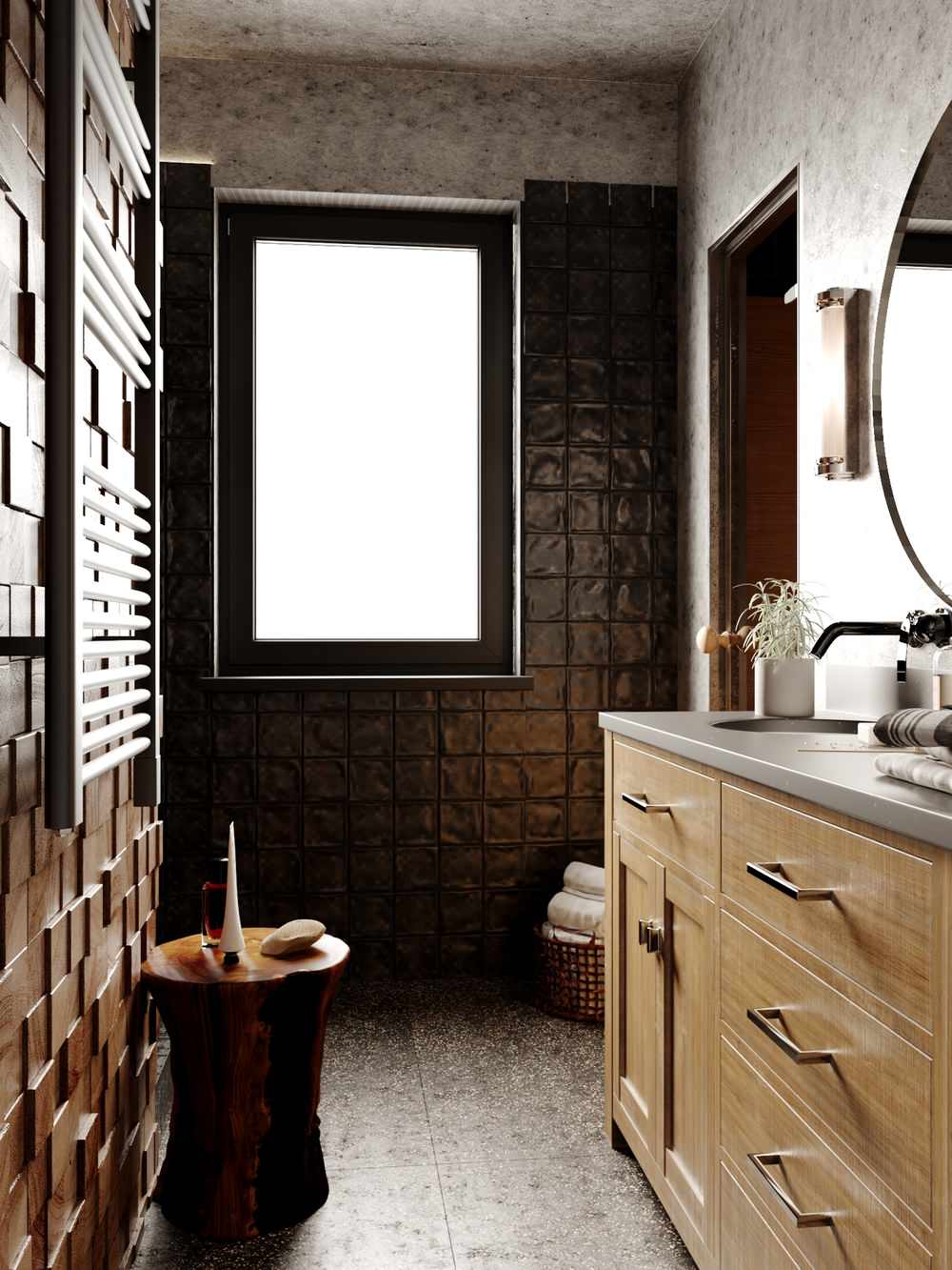 Загородный дом 147,7 м² с черными акцентами