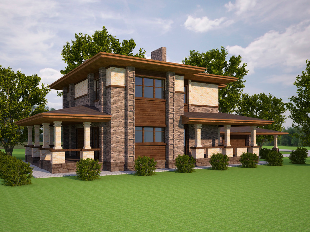 Жилой дом в стиле Френка Ллойда Райта