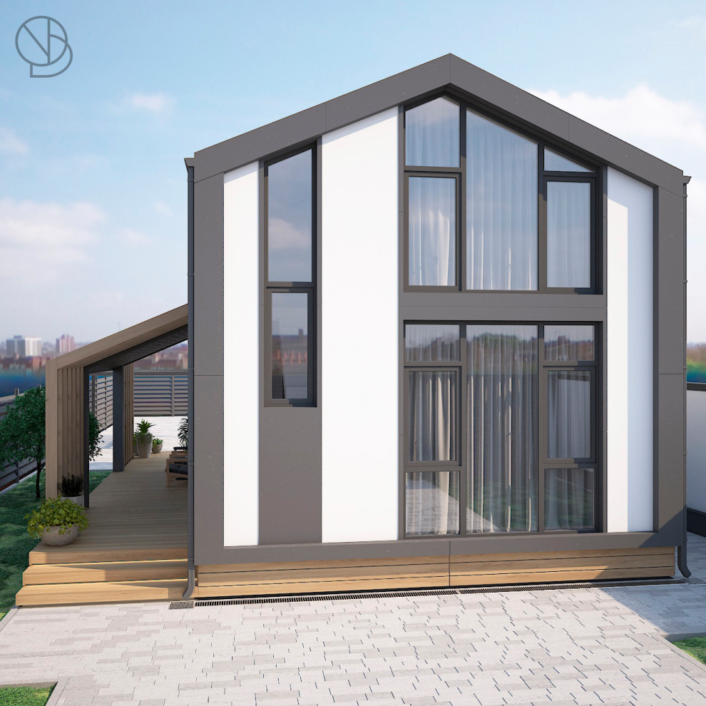 Банхаус, вид на окна и террасу