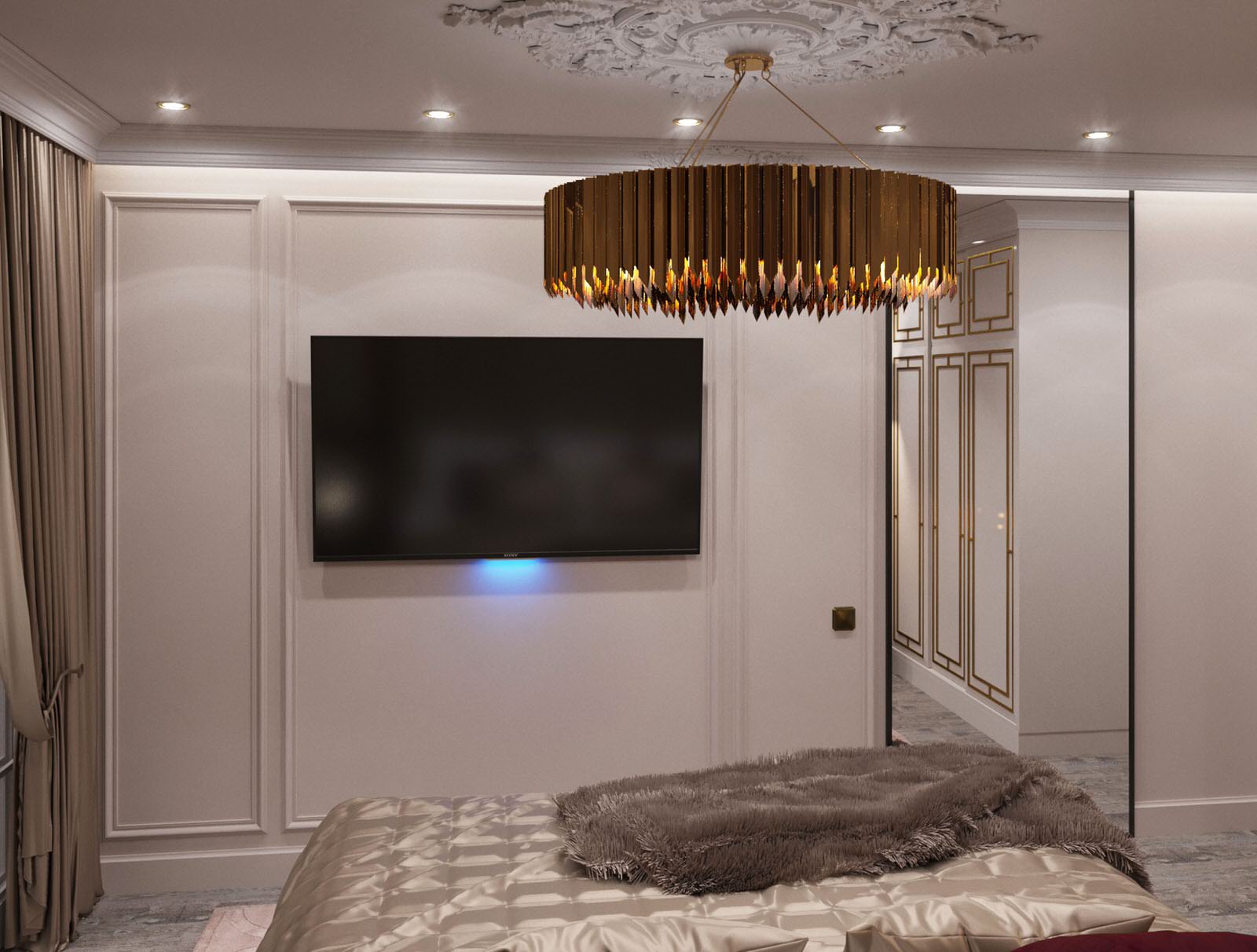 Визуализация хозяйской спальни.