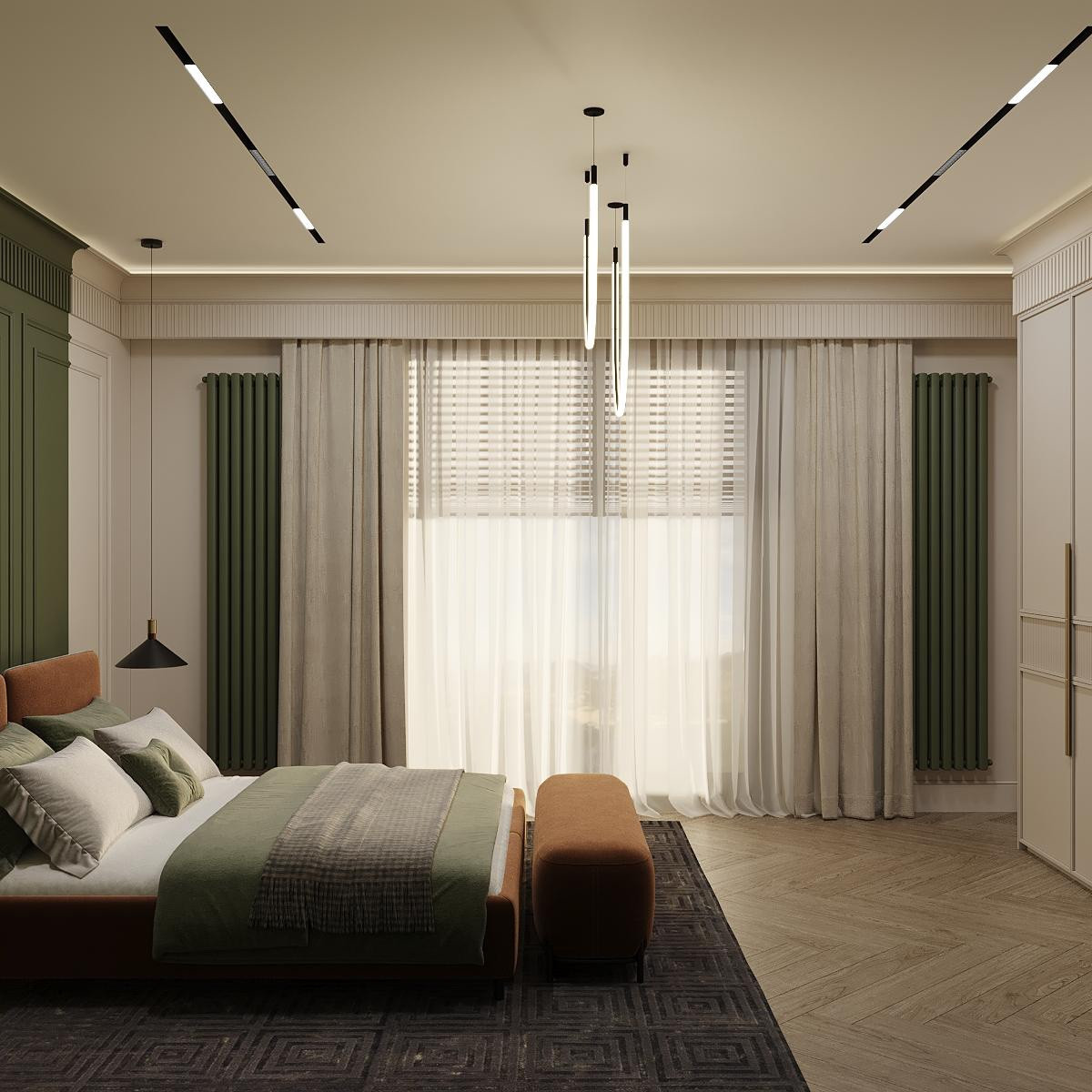 Обложка проекта: Спальная комната с яркими акцентами