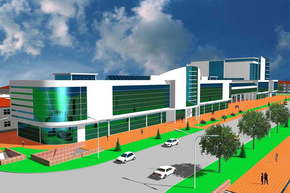 Дизайн экстерьера торгового комплекса