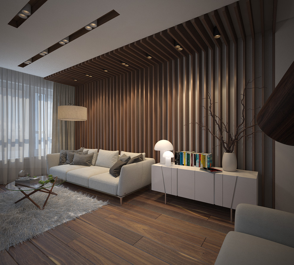 дизайн-проект гостиной в стиле контемпорари