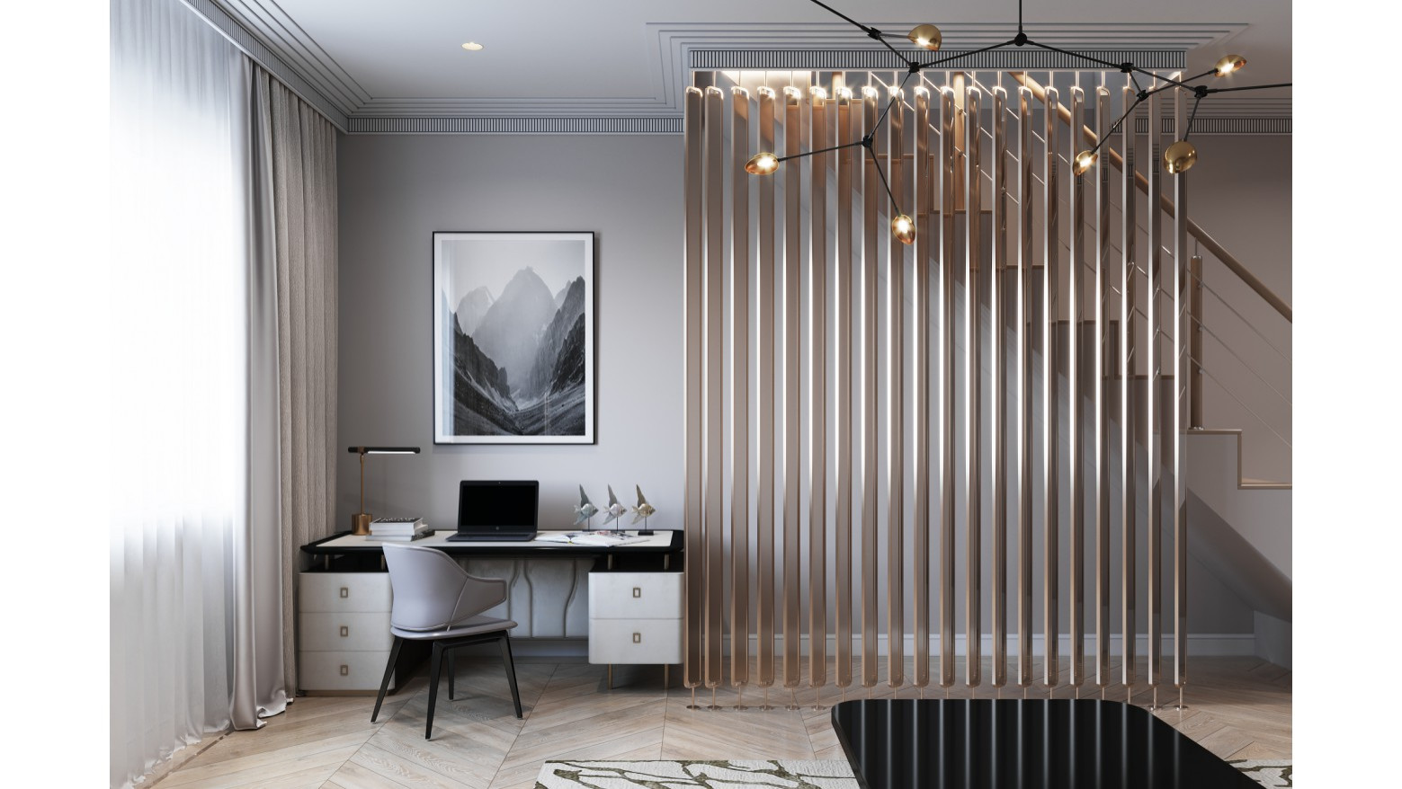 Дом в сосновом бору. Дизайн-проект трёхэтажного частного дома. Пермь