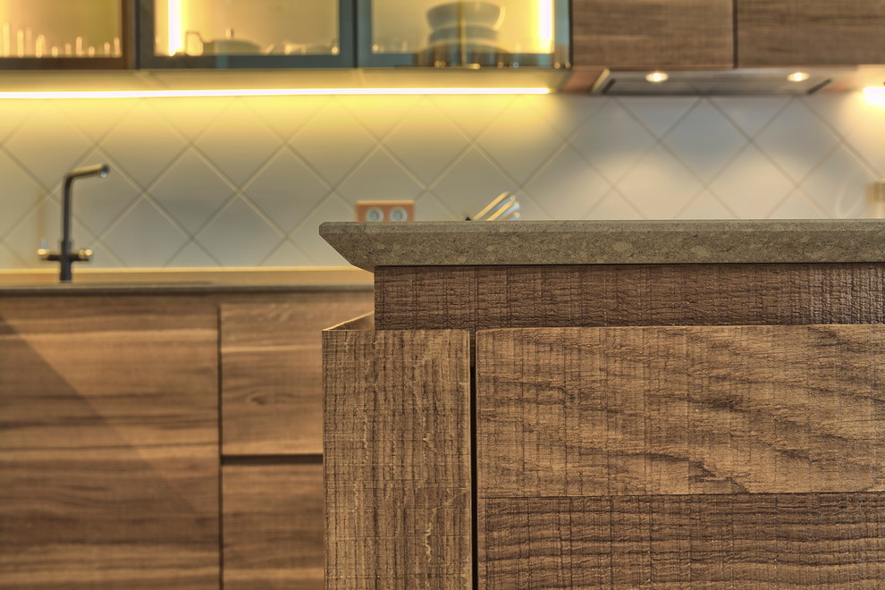 Кухня ANOVA Simple Lamellar Wood для Екатерины Сильченко