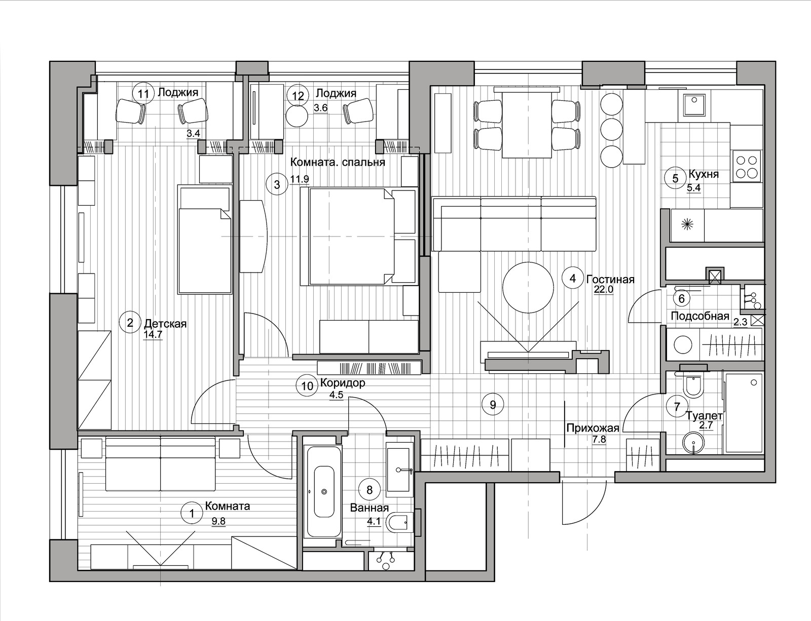 Обложка проекта: Квартира "В"